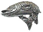 Just Fish Pewter Pike Lapel Pin